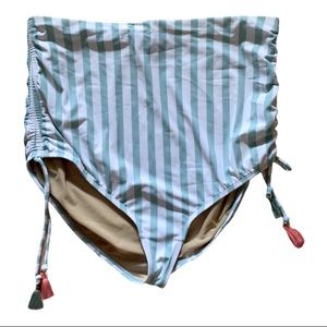 NWOT Cacique Swim High rise stripe bottom 22